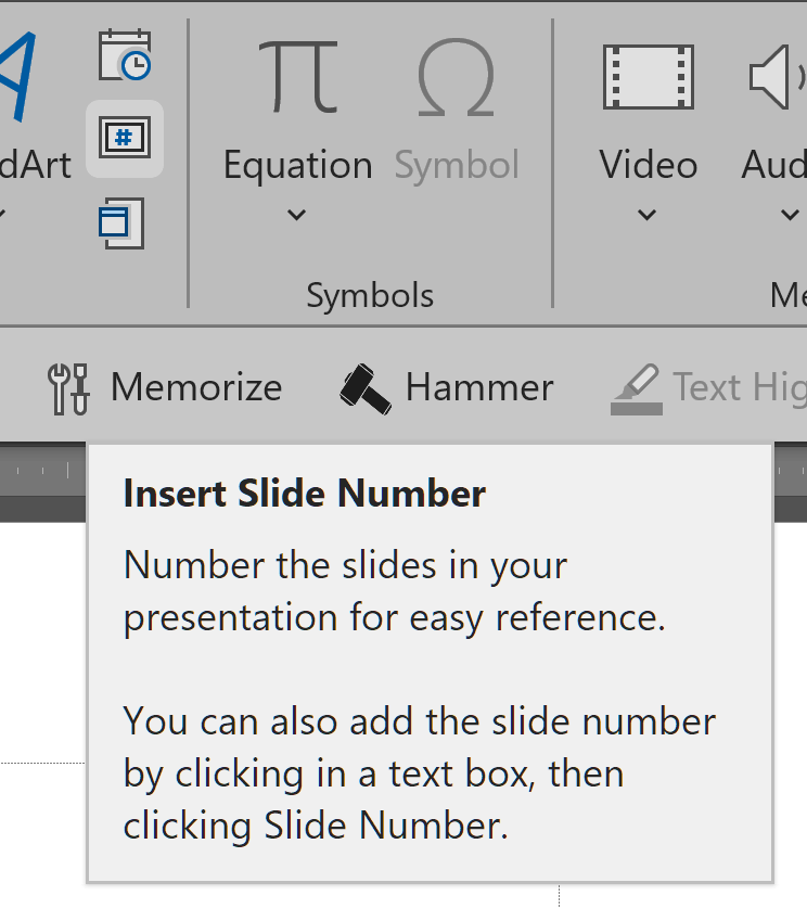 PowerPoint: Inserting numbers on the slide - Microsoft Q&A