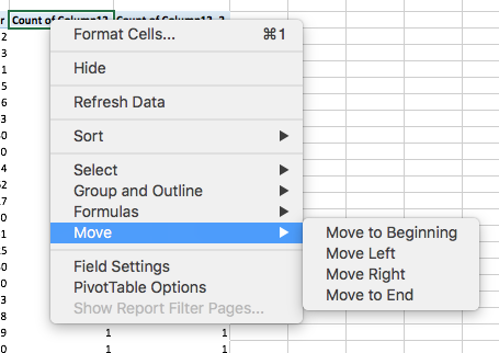 Changing column Order in a pivot table - Microsoft Q&A