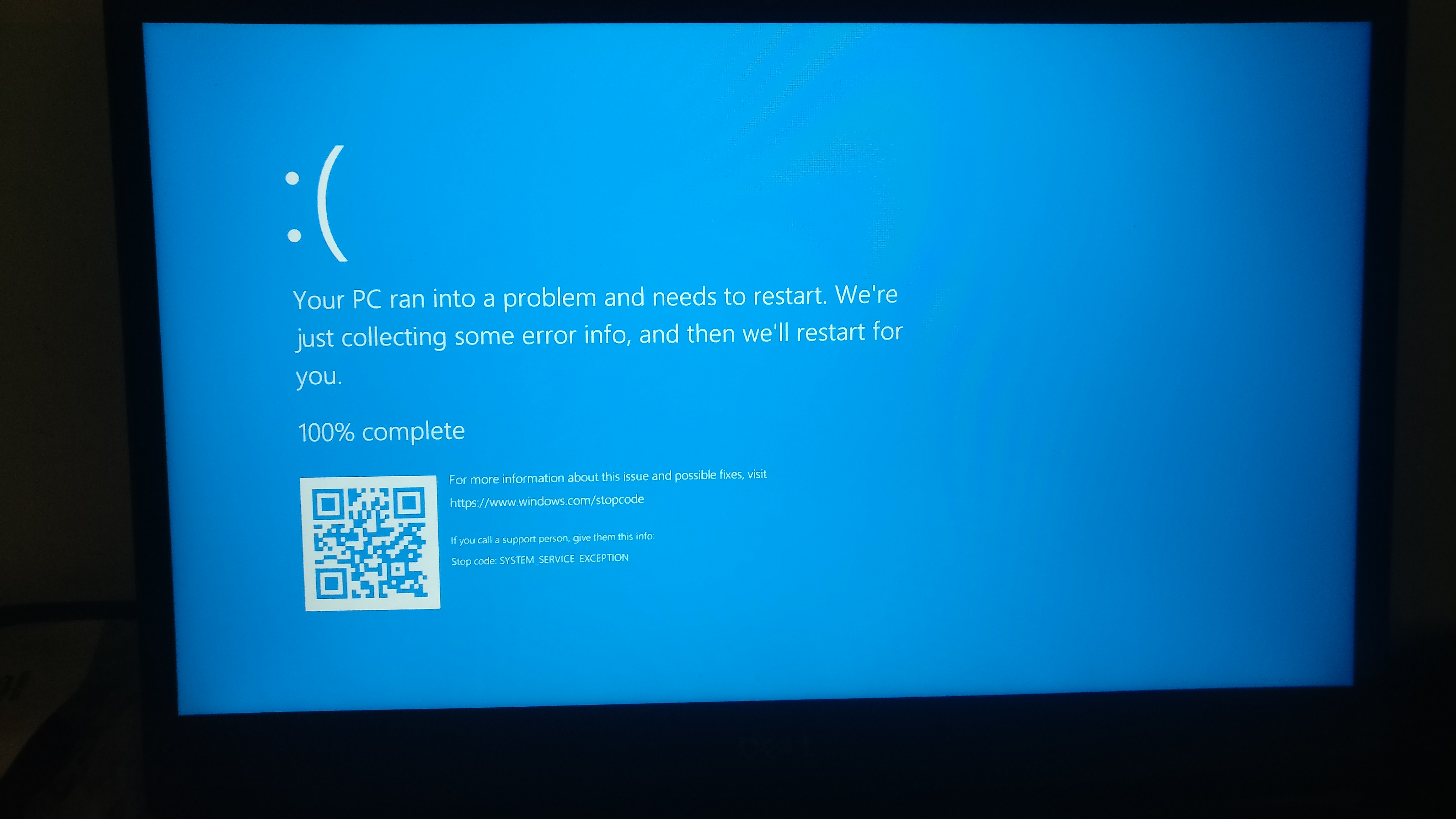 SYSTEM_SERVICE_EXCEPTION Blue Screen - Microsoft Q&A