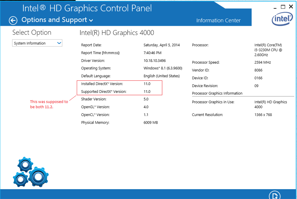 DirectX Downgraded from 11.2 to 11.0 After Intel GFx Driver Update ...