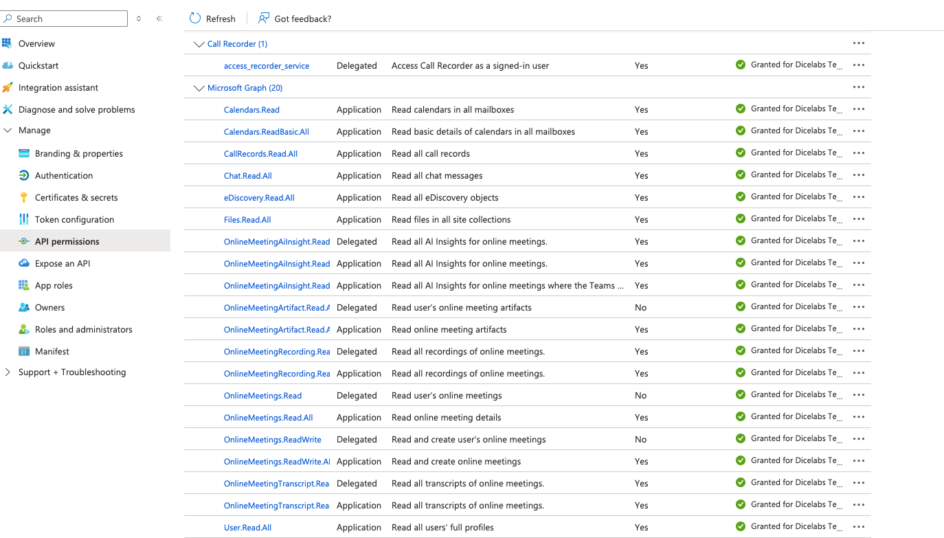I am attempting to retrieve the transcript of a Teams meeting using the ...