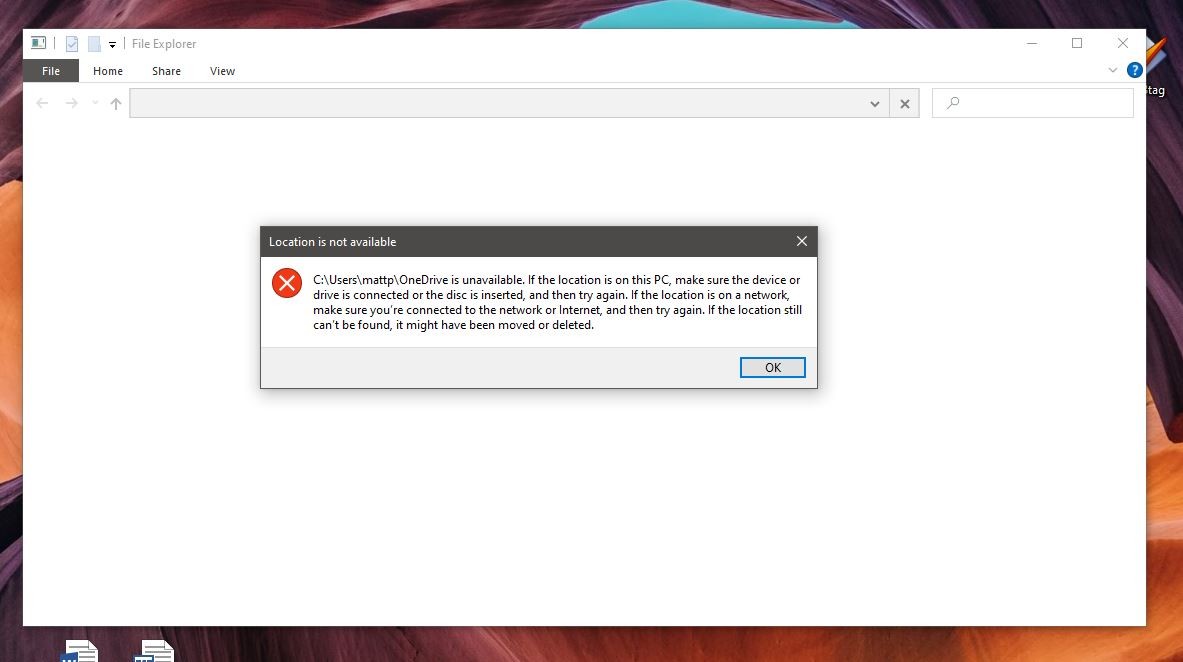 Uninstalled OneDrive But Can't Remove OneDrive folder from Desktop ...