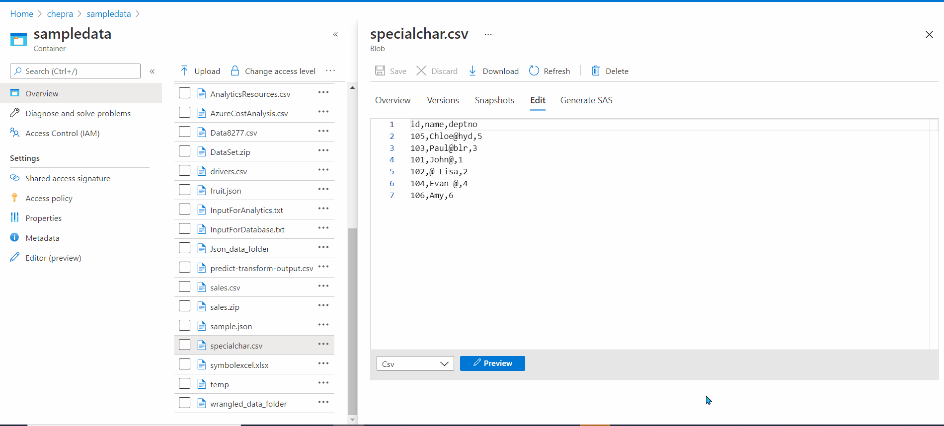 remove-special-characters-from-csv-file-which-is-presented-in-azure