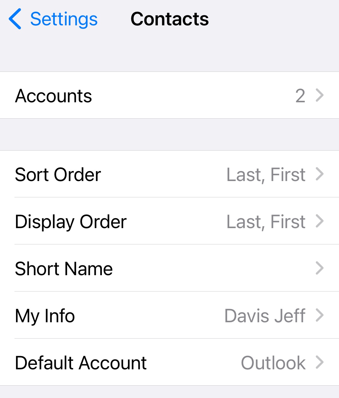 How do I get my iPhone to only show my Outlook contacts in its phone ...