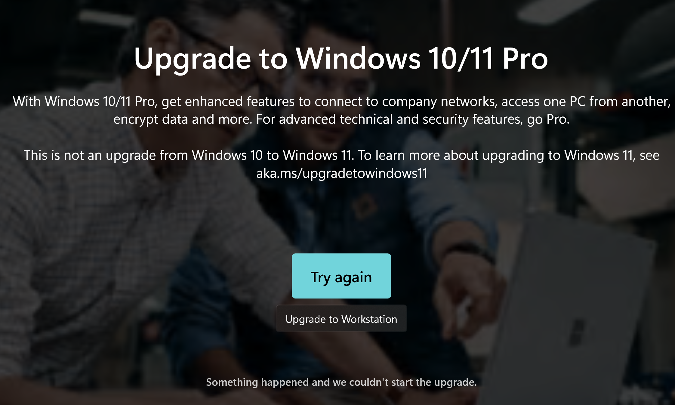 I just bought an upgrade from 11 Home to 11 Pro, but the installation ...
