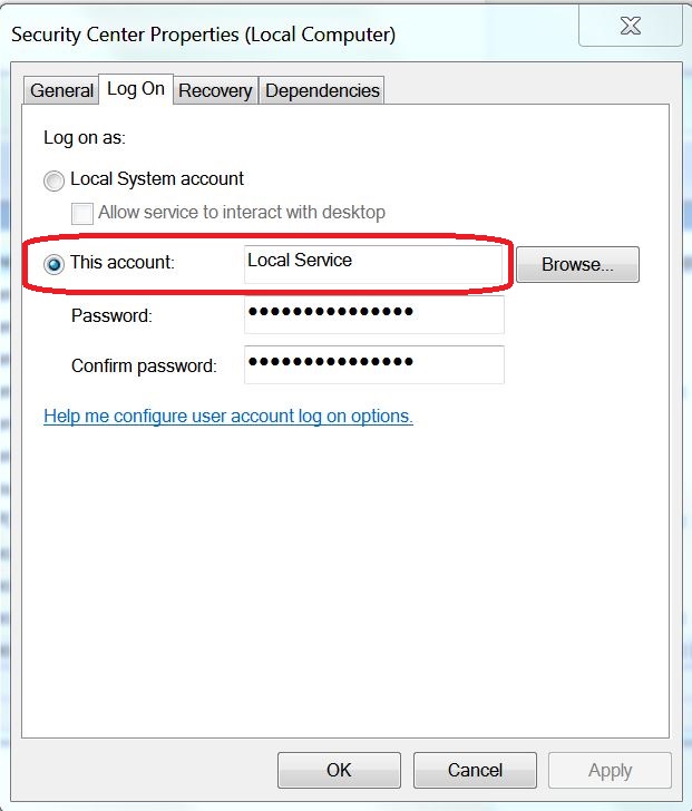 windows security center service won't turn on. - Microsoft Q&A