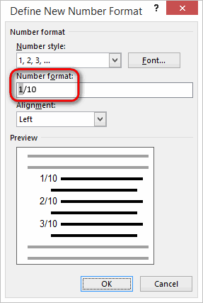 How to make a numbered list with total item number being shown ...