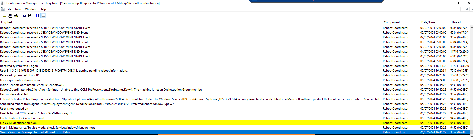 A server restarted after installing updates even with no Maintenance ...