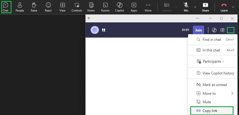 How to copy & share info for an ongoing Teams meeting? - Microsoft Q&A