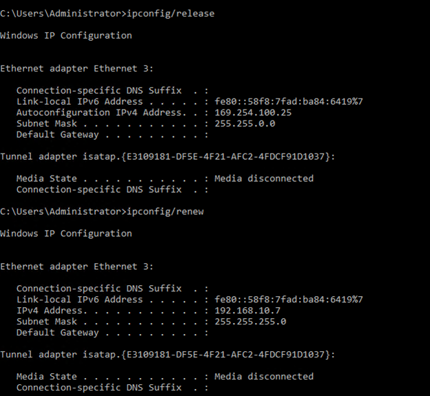 dhcp address assignment required