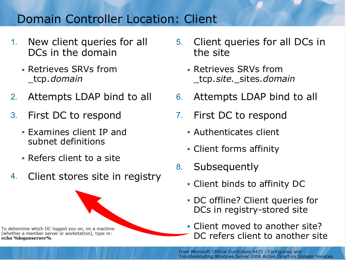 AD client DC locator steps