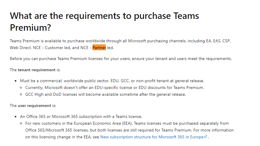 buy teams premium for my ms 365 account bought from GoDaddy - Microsoft Q&A