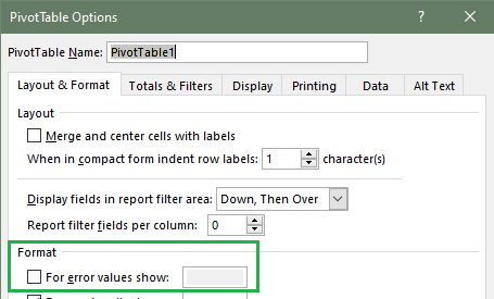 DIV/0 error on Pivot Table - Microsoft Q&A