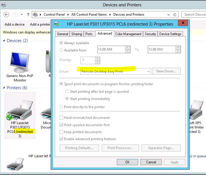 Printing through RDP using an Okidata 320 turbo printer distorts the - Microsoft