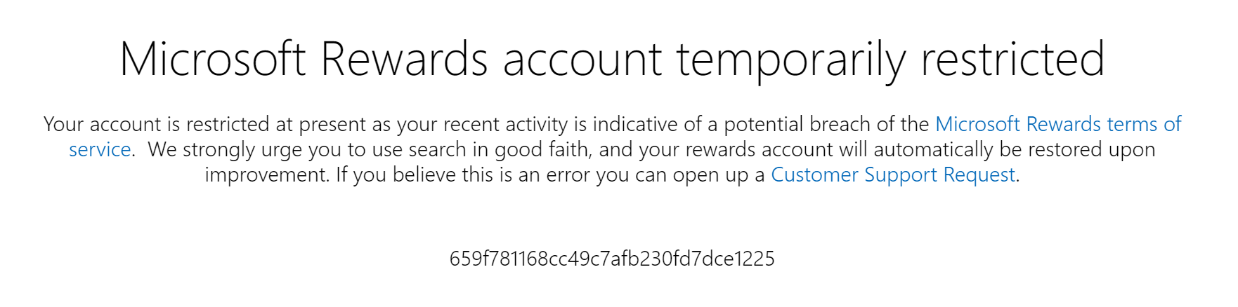 My Microsoft Rewards account has been disabled - and I am unable to ...