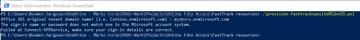 Unable to connect to my dev SPO admin with PowerShell - Microsoft Q&A