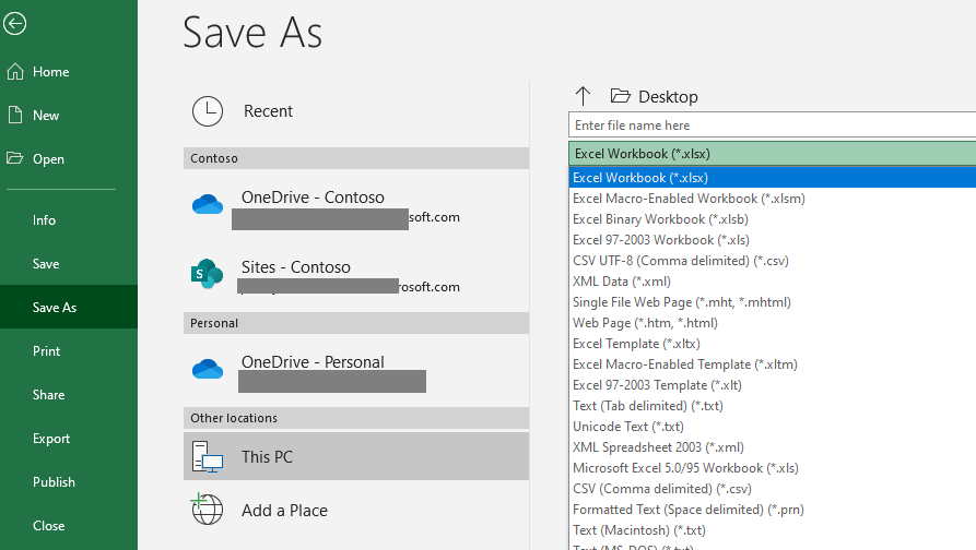 Microsoft excel file only saves once then gets error message if try to ...