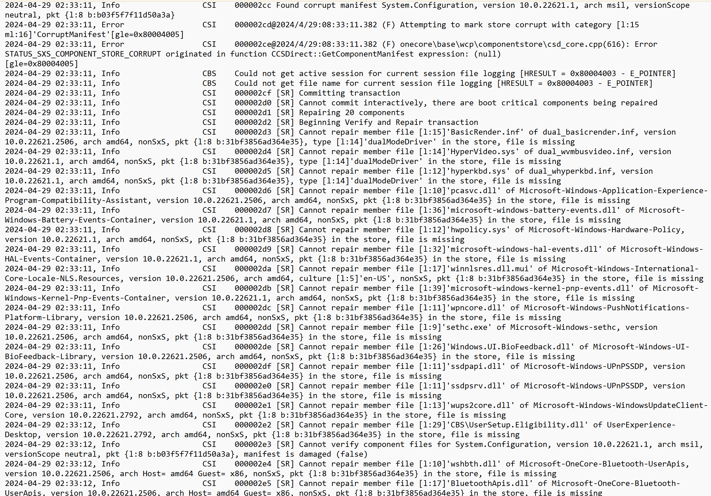 Windows Resource Protection found corrupt files but was unable to fix ...