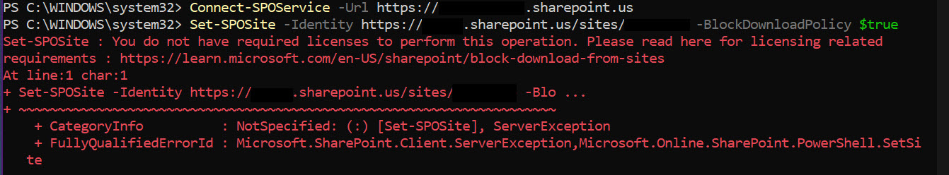 Powershell_SPOService_License_Error