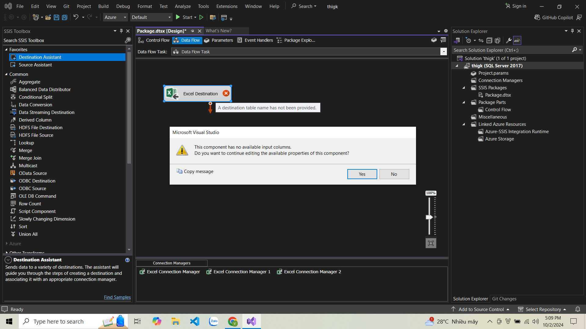 I got an error that I cannot connect to SQL while demoing olap.Help me ...
