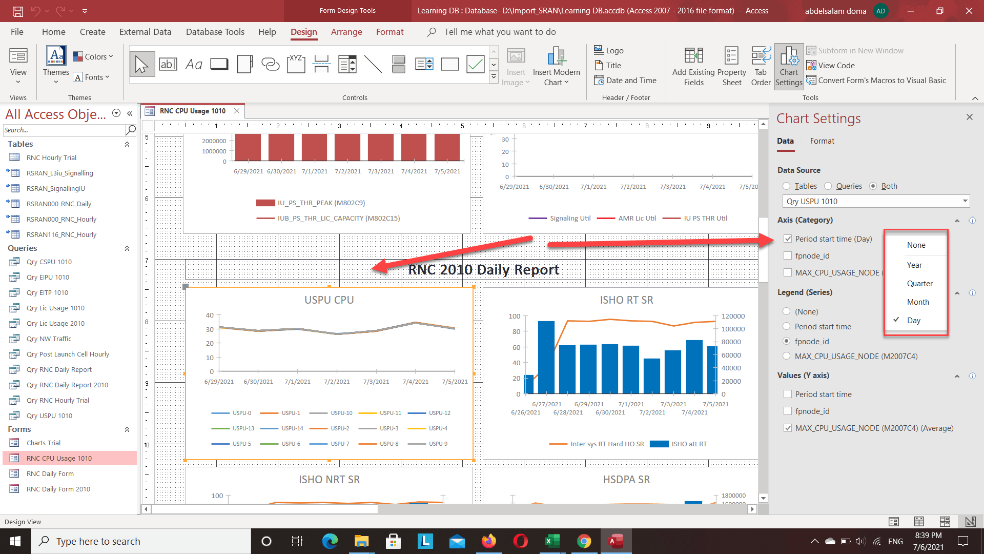 Plotting hourly values on MS ACCESS charts - Microsoft Q&A