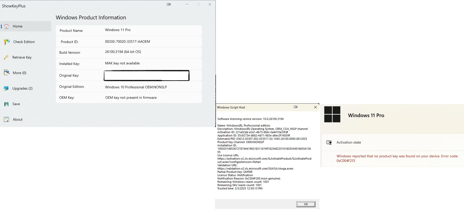 Issues with Windows Activation After Recent Update and Hardware Changes ...