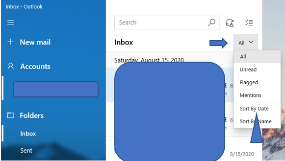 Sorting emails in the Mail app from oldest to newest? - Microsoft Q&A