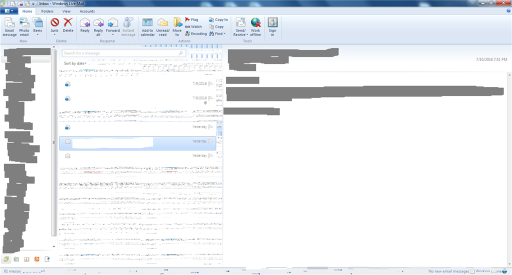 Windows Live Mail Refresh Prob .. - Microsoft Q&A