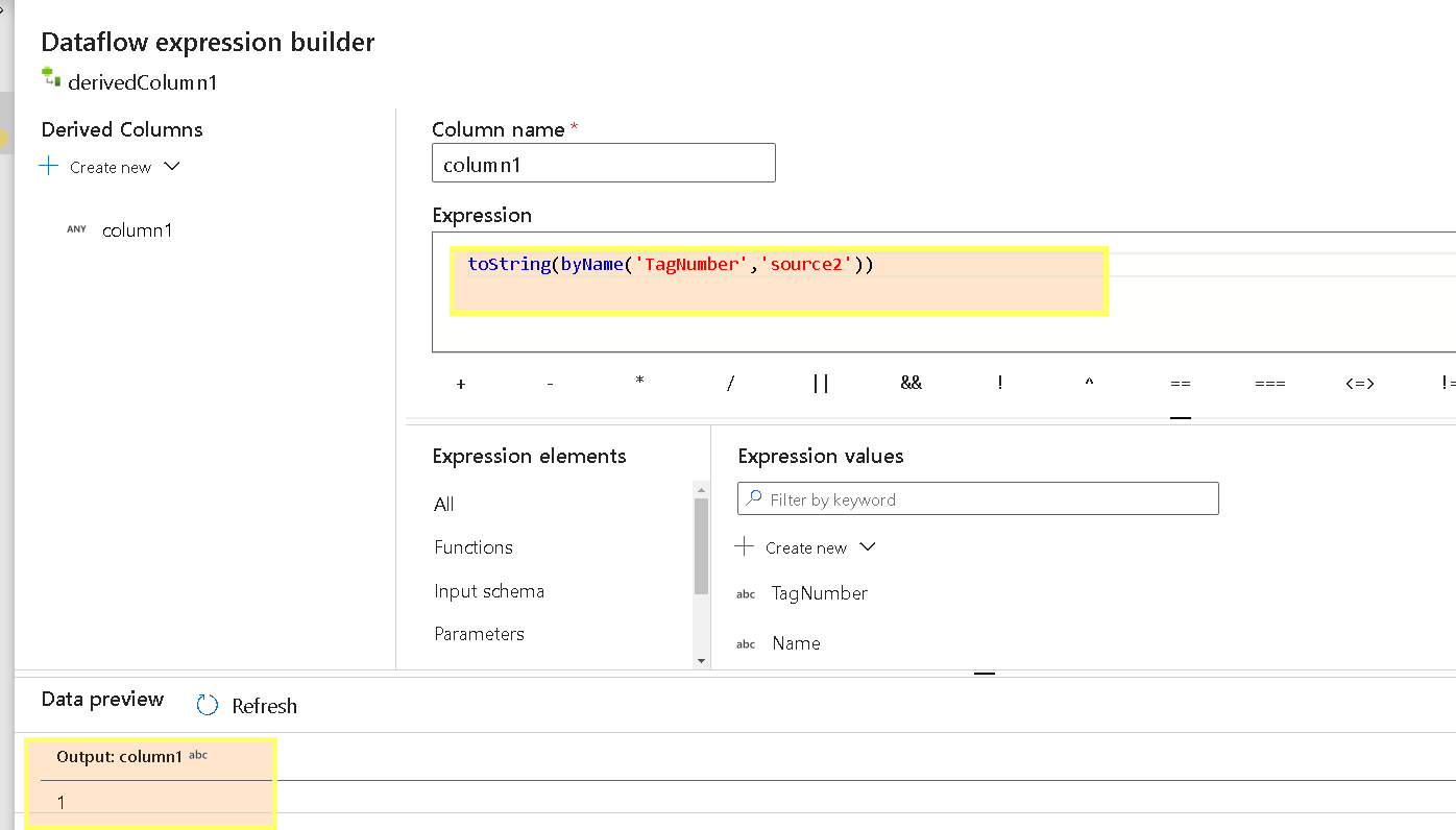 How to reference a drift column in an expression for derived column ...