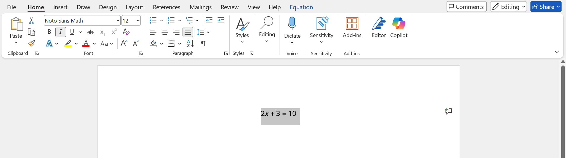 Microsoft Office Equation default font change - Microsoft Q&A