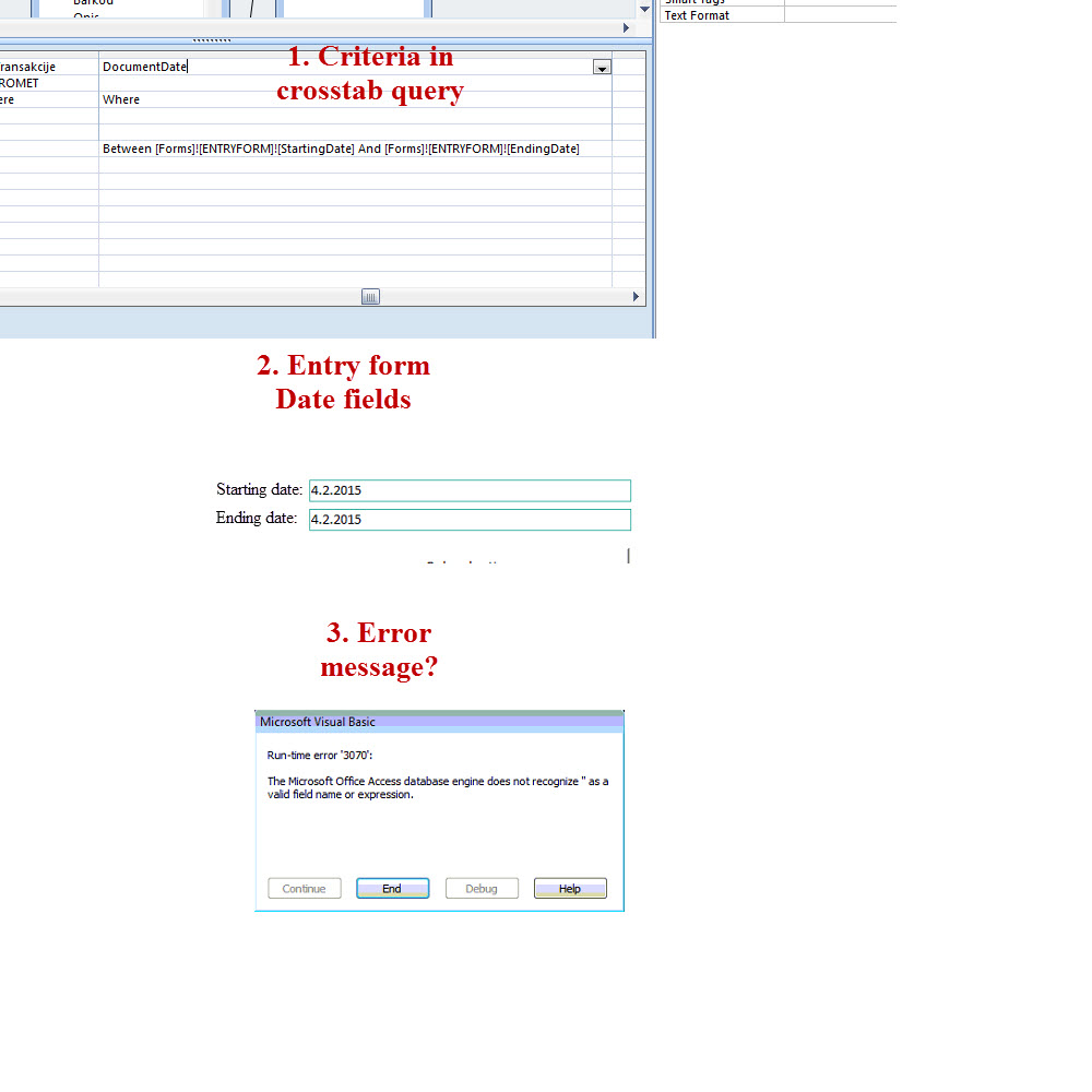 Crosstab Query Error No. 3070 Because Of Date Field(s), Access 2007 ...