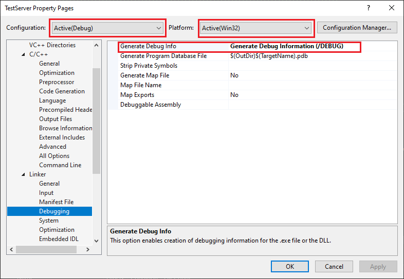 Linkerdebugging