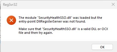 How would I fix the SecurityHealthSysTray.exe - Bad Image error