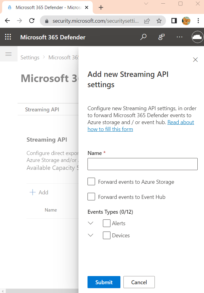 Add New Streaming API