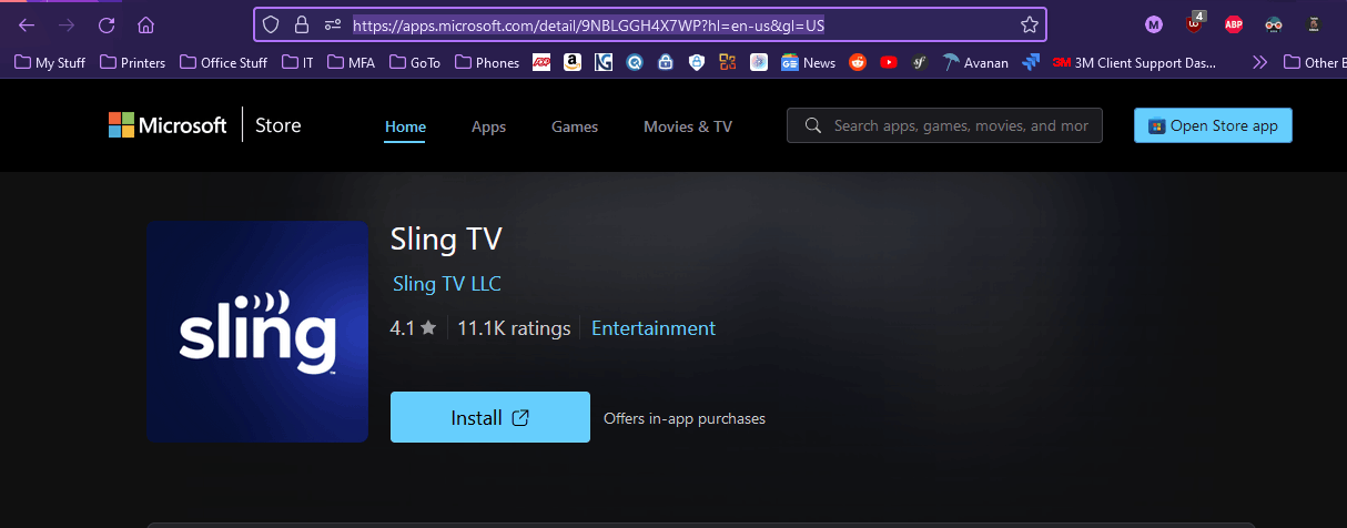 I downloaded my sling app from the app store and now its saying its no ...