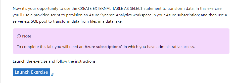 Exercise not loading in PowerShell during dp-203 course setup ...