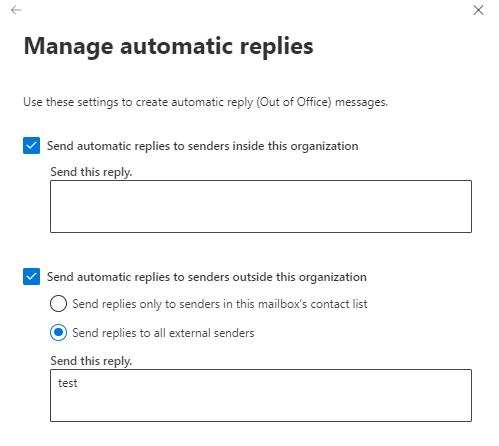 Auto reply setting on shared mailbox - Microsoft Q&A