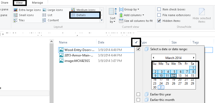 Search for a date range of pictures - Microsoft Q&A