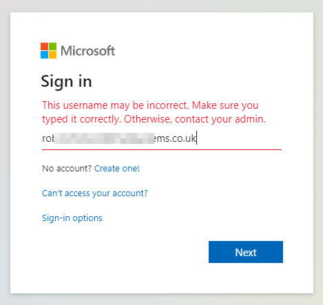 Unable to add Microsoft account alias/inaccessible Microsoft 365 work ...