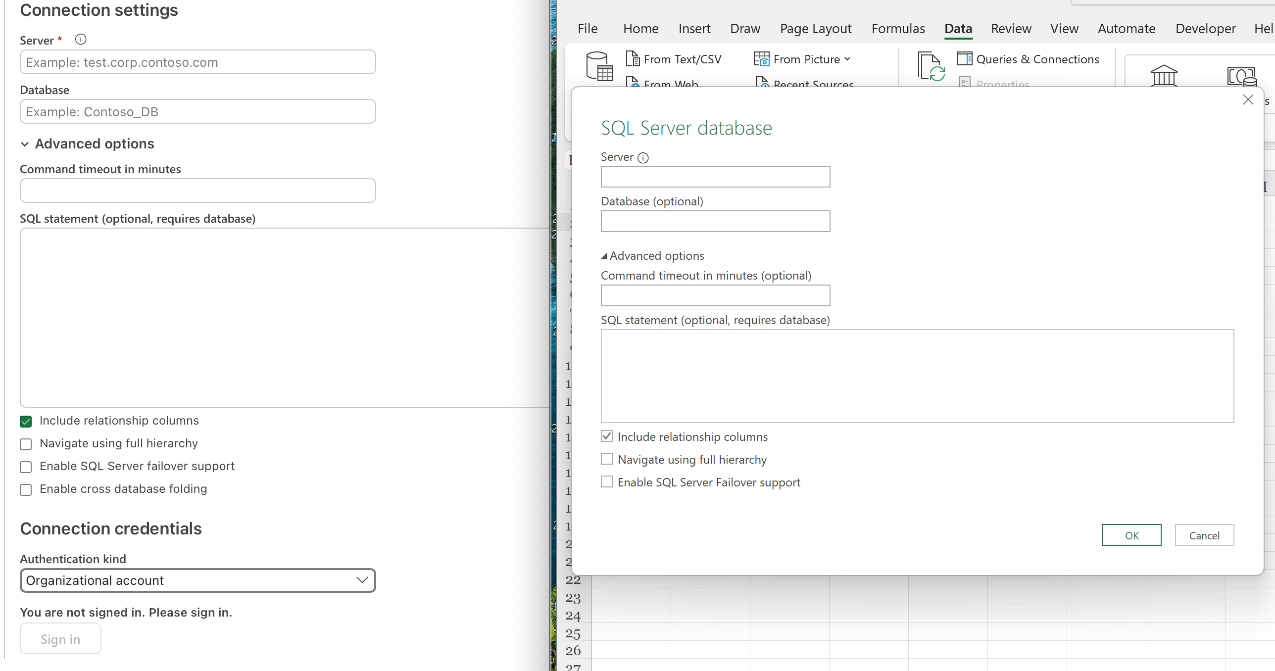 Excel for Mac - PoweQuery to SQL server using Windows account ...