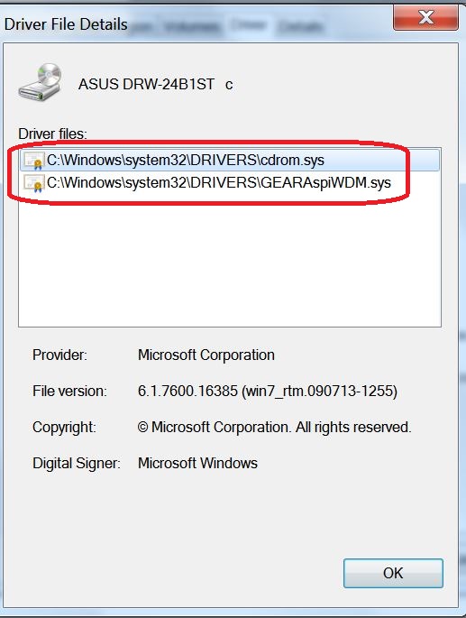 Windows 7 will not find driver for CD-RW Drive - Microsoft Q&A