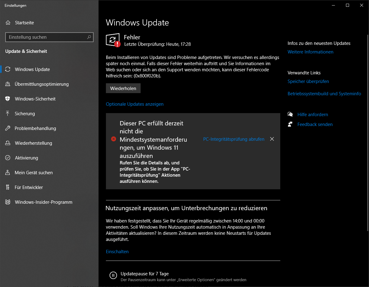 Wie behebe ich den Windows 10 Update-Fehler 0x800f020b? - Microsoft Q&A
