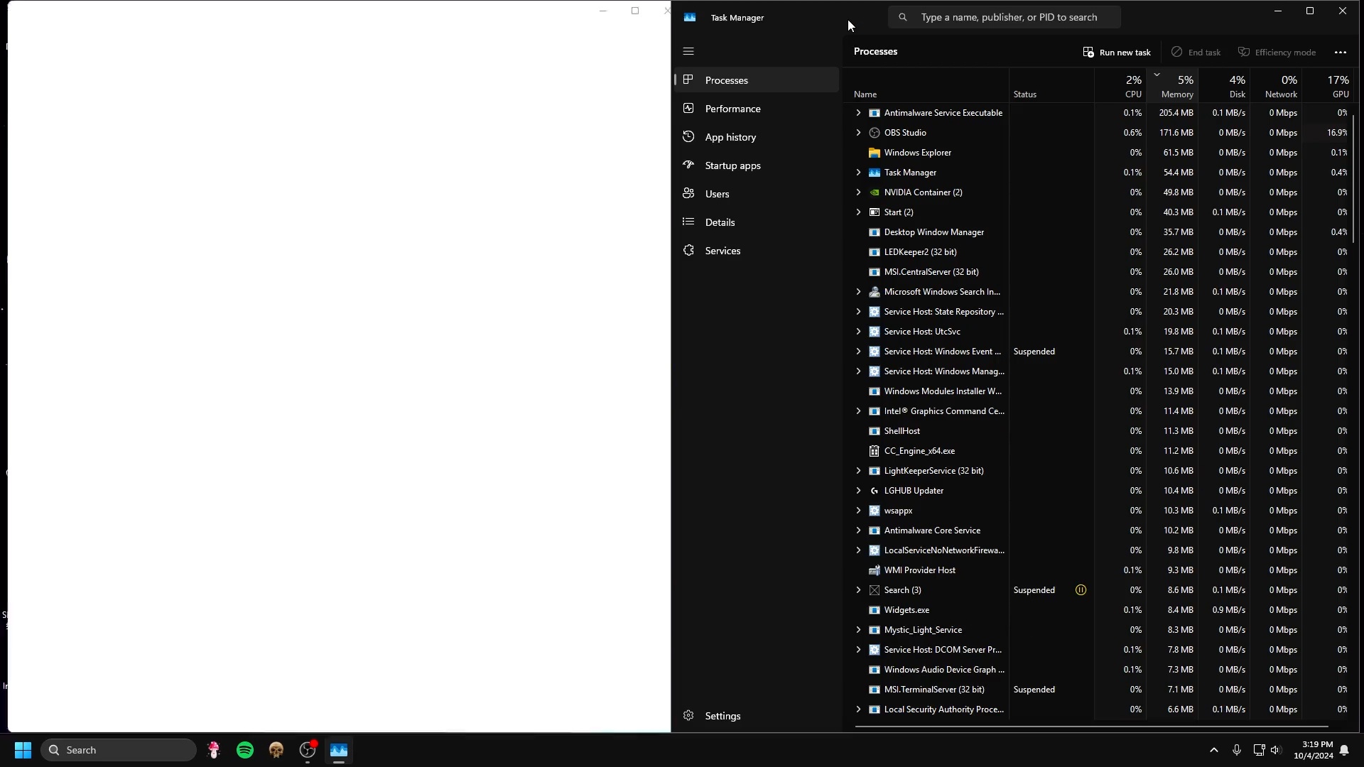 Why does a white window pop up / flash for a fraction of a second in ...