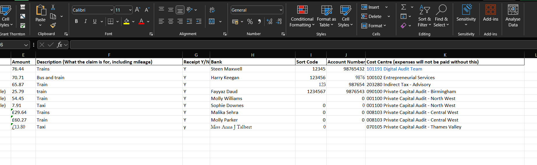 HELP NEEDED: Need to be able to easily identify in an excel spreadsheet ...