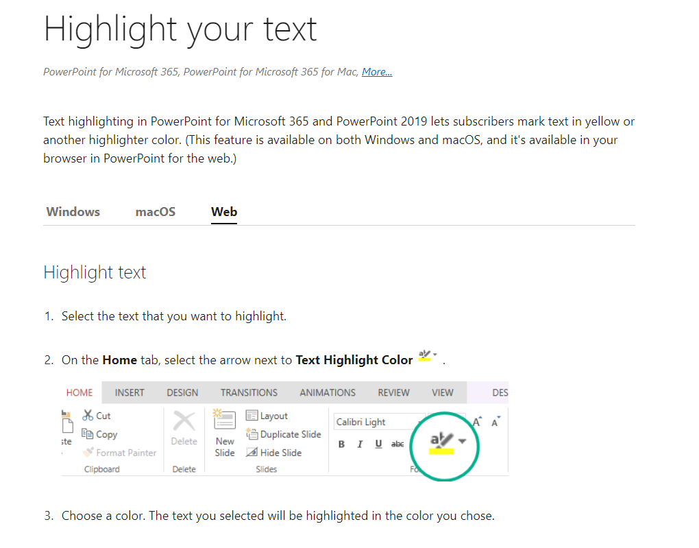 Highlight Issue on powerpoint with mac - Microsoft Q&A