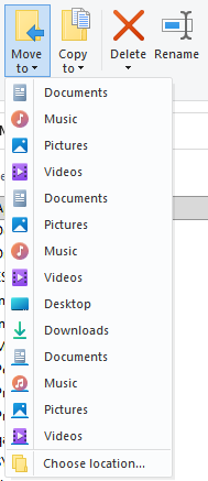 Clear Move To/Copy To Recent Drop Down Box - Microsoft Q&A