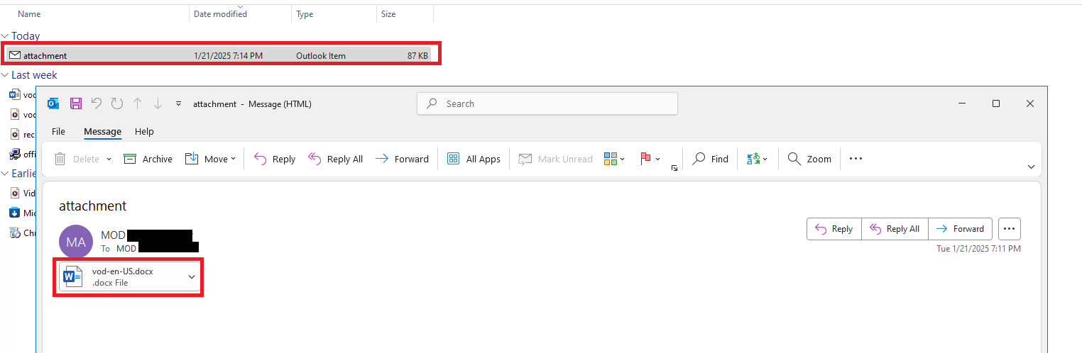 How to drag an email with an attached file from Outlook to SharePoint ...