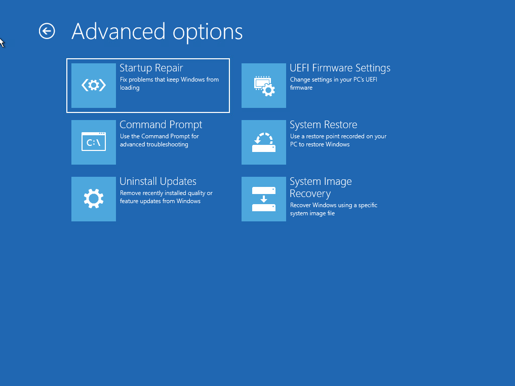 Creating a WinRE ISO with all Advanced Options - Microsoft Q&A