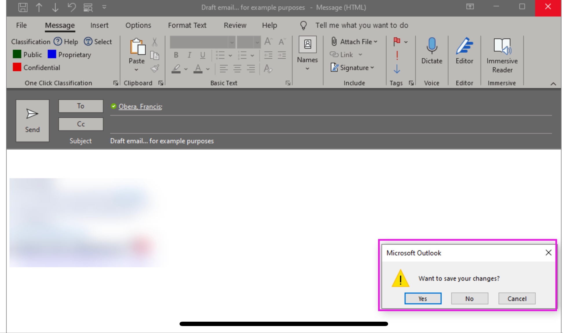 Outlook 365 - Is there a way for a one-click to answer all prompts “to ...