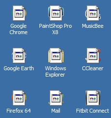 Generic shortcut icons showing up over the top of original icons ...